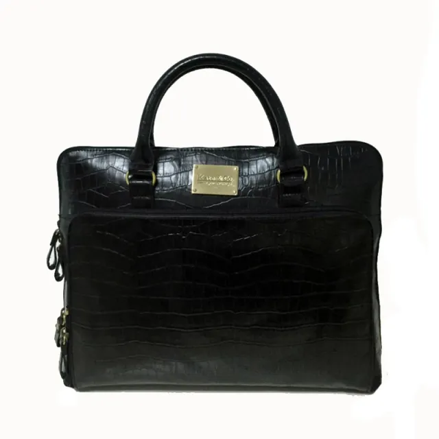 Ladies Faux Leather Versatile Laptop Briefcase Black - Shop at LoveMi