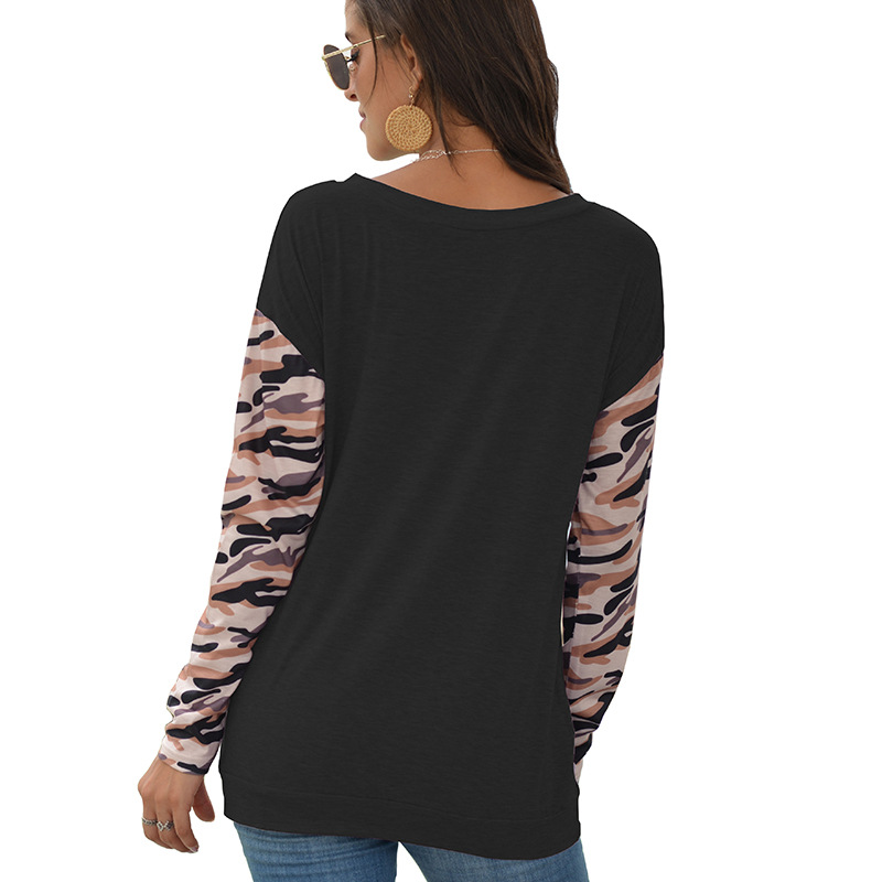 Round Neck Long Sleeve Slim Mid-length Women's T-shirt