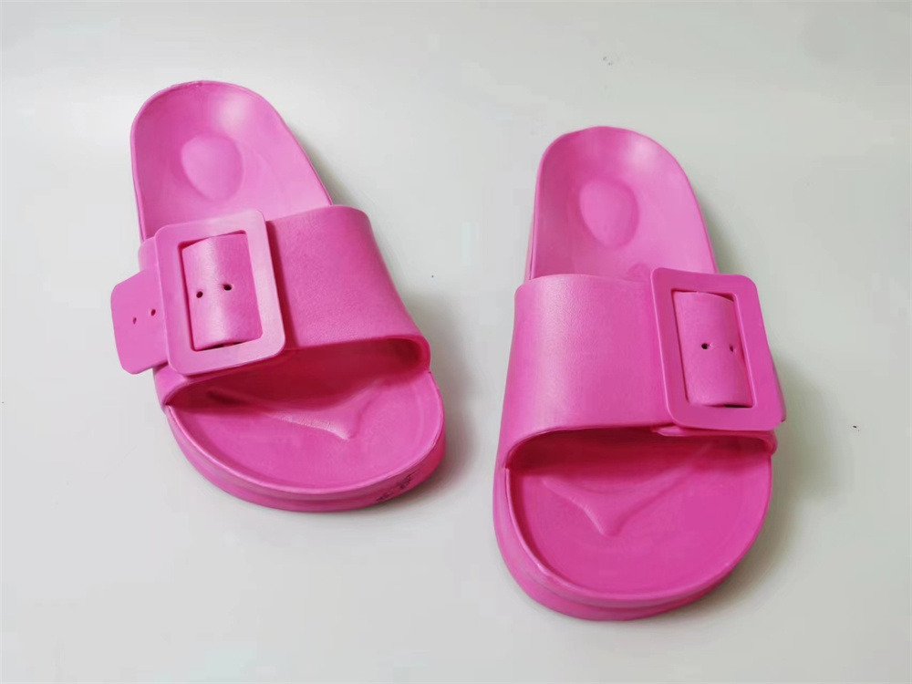 Solid Buckle Home Slippers Summer Non-slip Floor Bathroom Slipper Women Garden House Shoes — image 10 of 14
