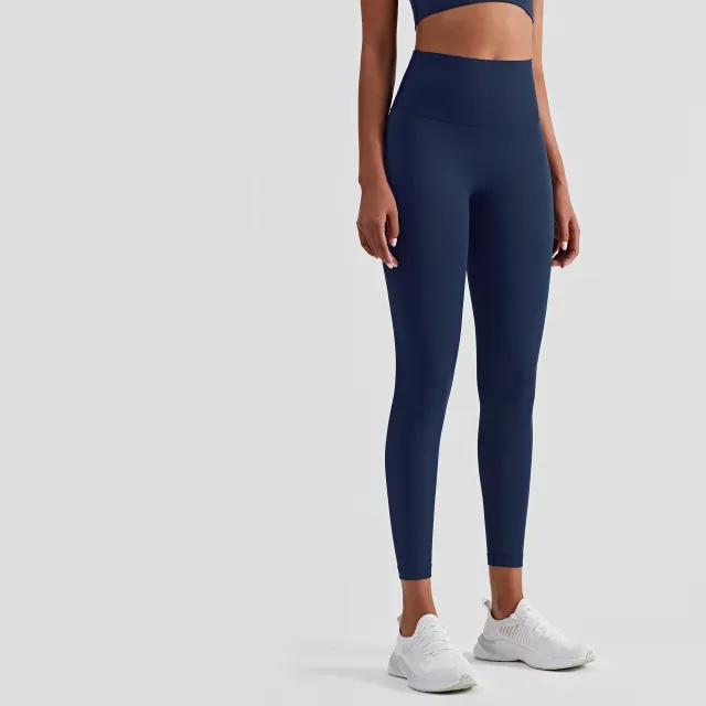 Gym Leggings Large Pocket Fitness Yoga Pants One Piece Peach Hip Running Clothing True Navy - Shop at LoveMi