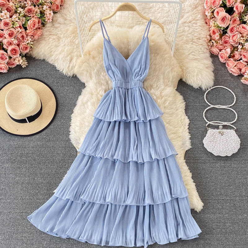 Rabbit Hair V-Neck Maxi Dress, picture 8 of 11