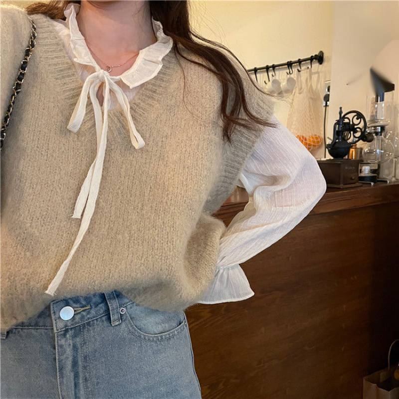 New Loose Temperament Chiffon Bottoming Shirt Top