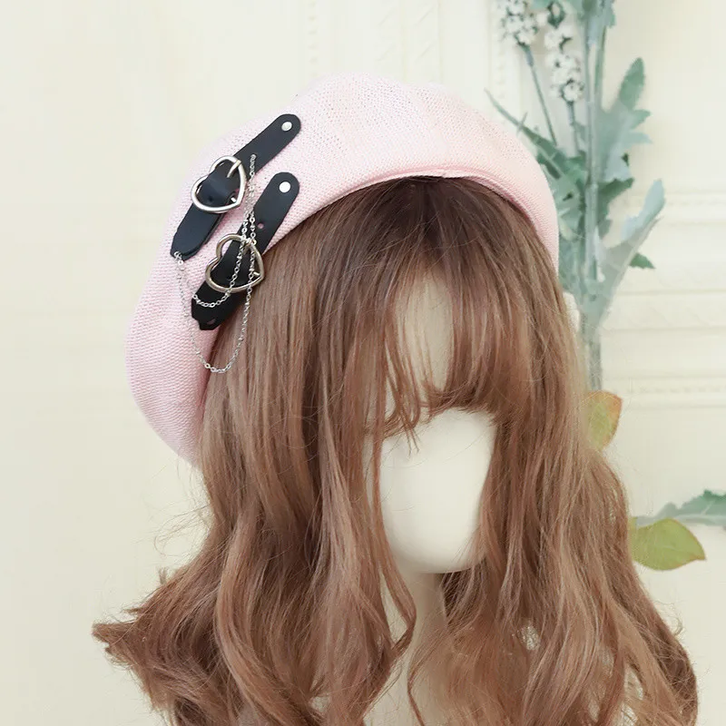 Women's New Fashion Lolita Summer Breathable Beret - Pink