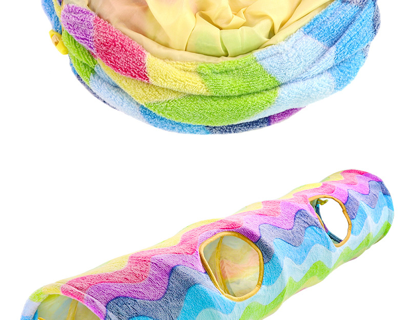 Ring Paper Rainbow Cat Tunnel Is Scratch Resistant And Collapsible