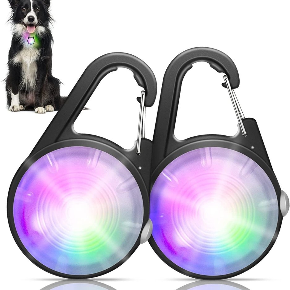 Dog Collar Light, 4 Modes Dog Lights For Night Walking, Rechargeable LED Pet Collar Light For Nighttime Clip On, IP68 Waterproof Pet Walking Accessories-2 Pack 3