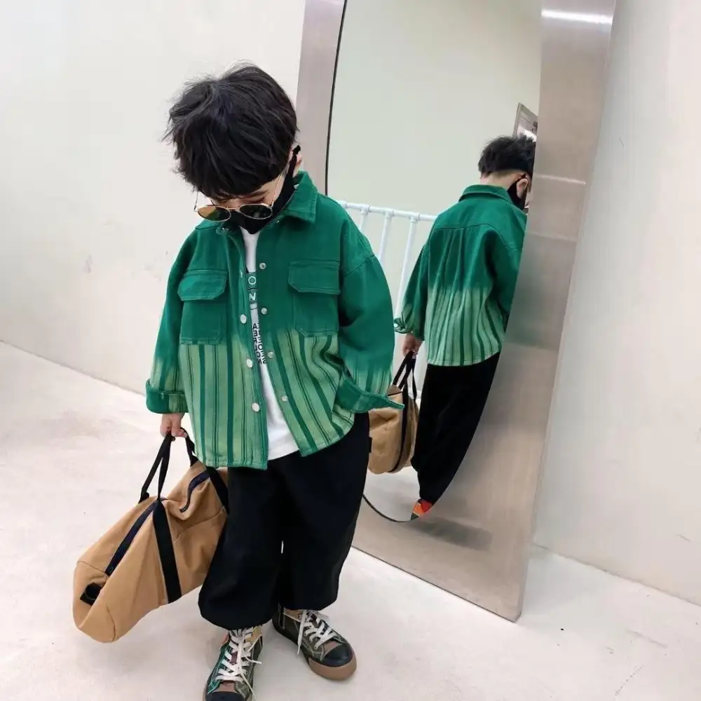 Fashionable and Personalized Boy's Spring Denim Jacket