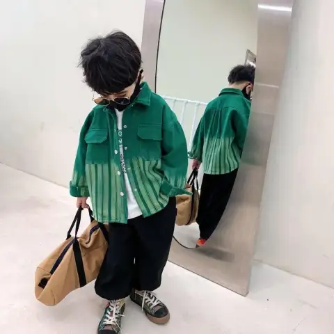 Fashionable and Personalized Boy's Spring Denim Jacket
