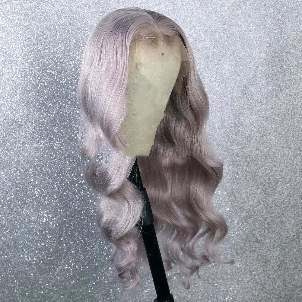Wave Long Curly Synthetic Fiber Front Lace