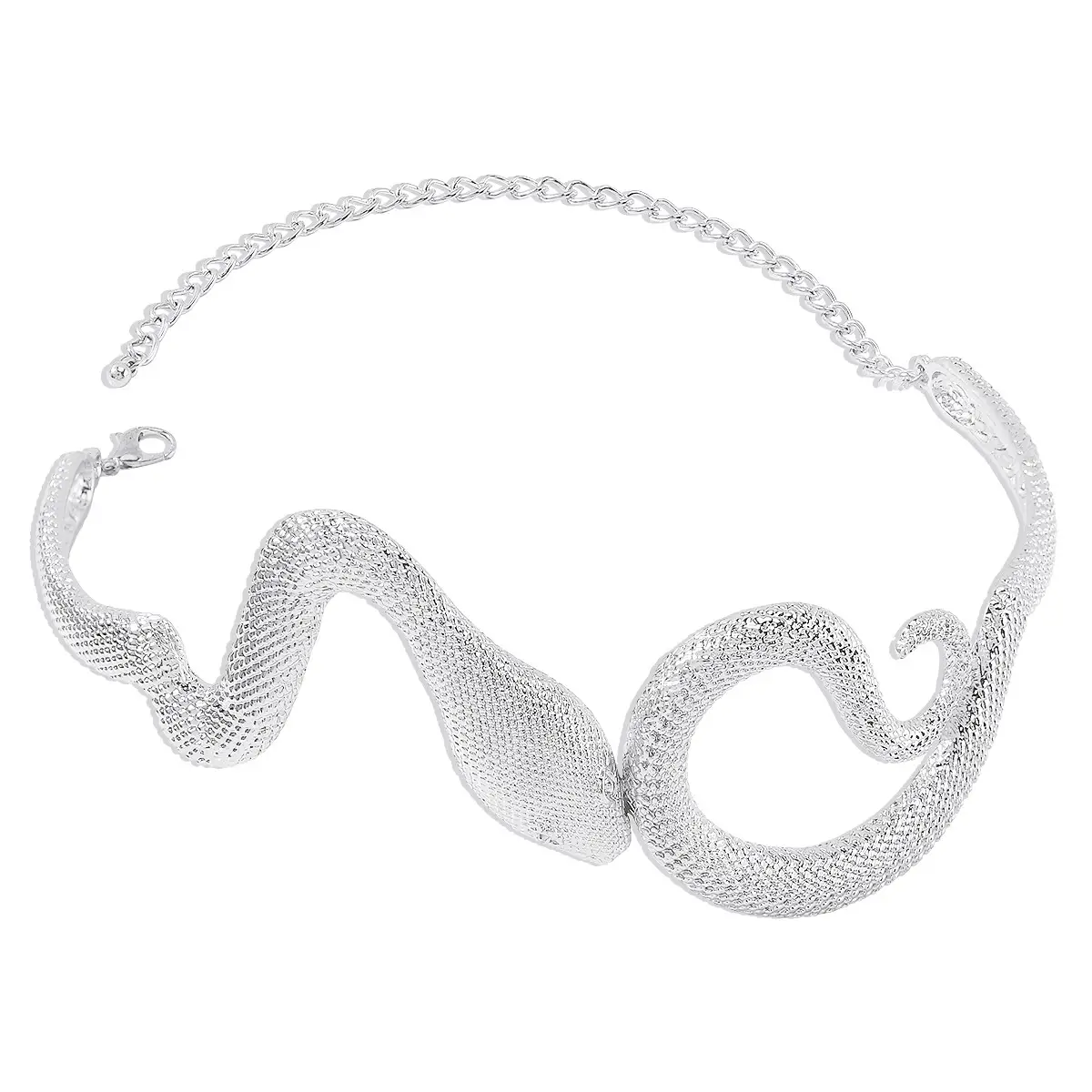 Stereoscopic Serpentine Personality Necklace Irregular Retro Hip Hop Collars