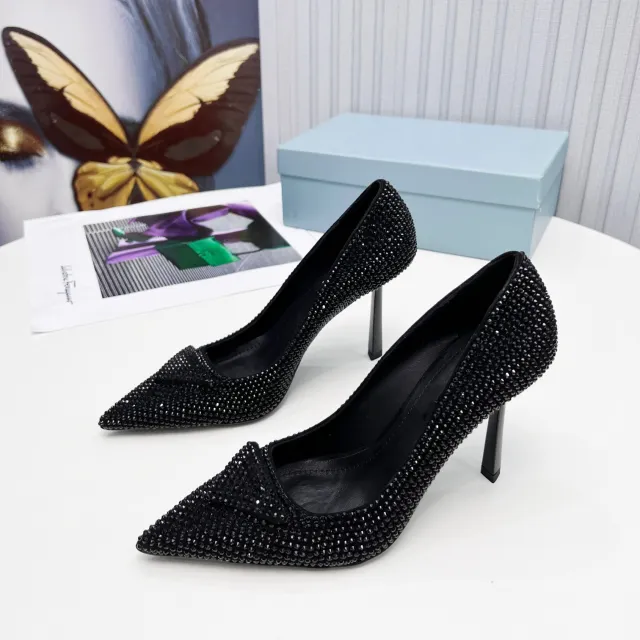 Girls' Rhinestone Stiletto High Heels Internet Black - Shop at LoveMi