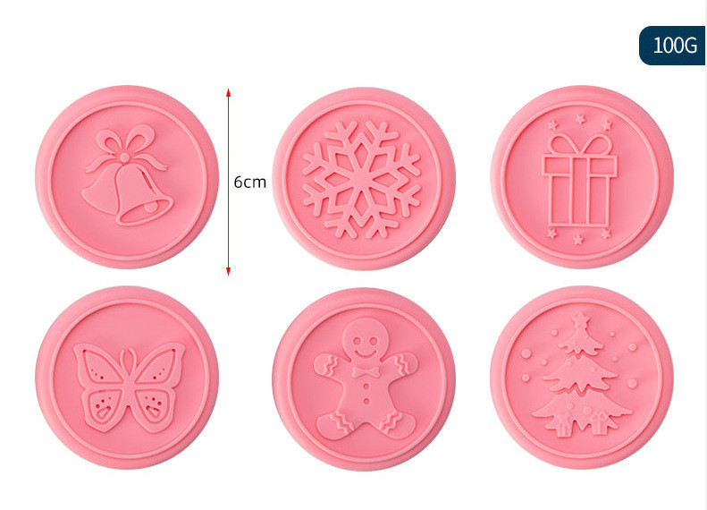 Title 4, Silicone Seal Set Christmas Day Biscuit Embossi...