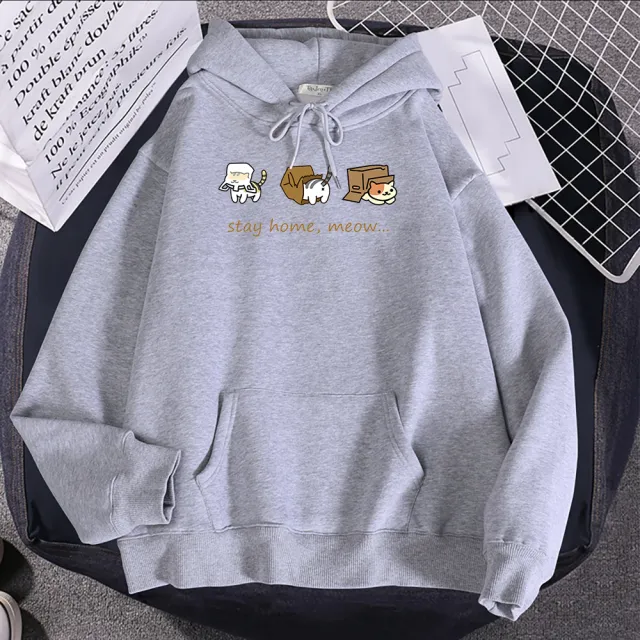 New Printed Fleece Hooded Pullover Sweatshirt 5 Style Xl - Shop at LoveMi