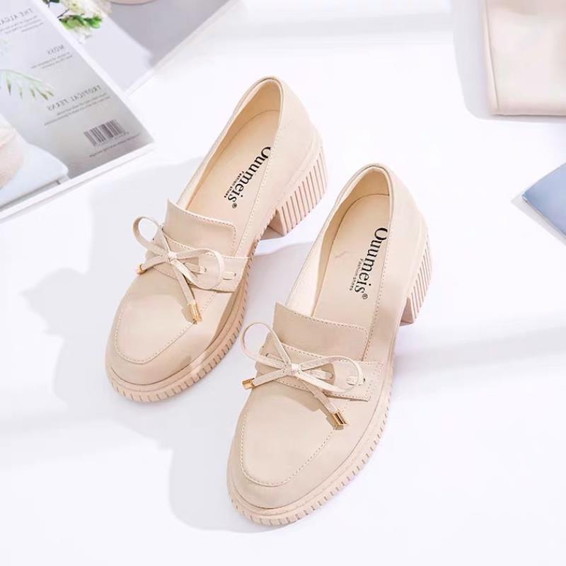 British College Style Round Toe Small Leather Shoes All-match Loafers