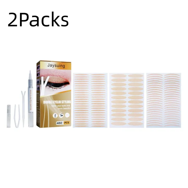 Long lasting Natural Invisible Invisible Double Eyelid Sticker 2Packs Double Eyelid Sticker - Shop at LoveMi