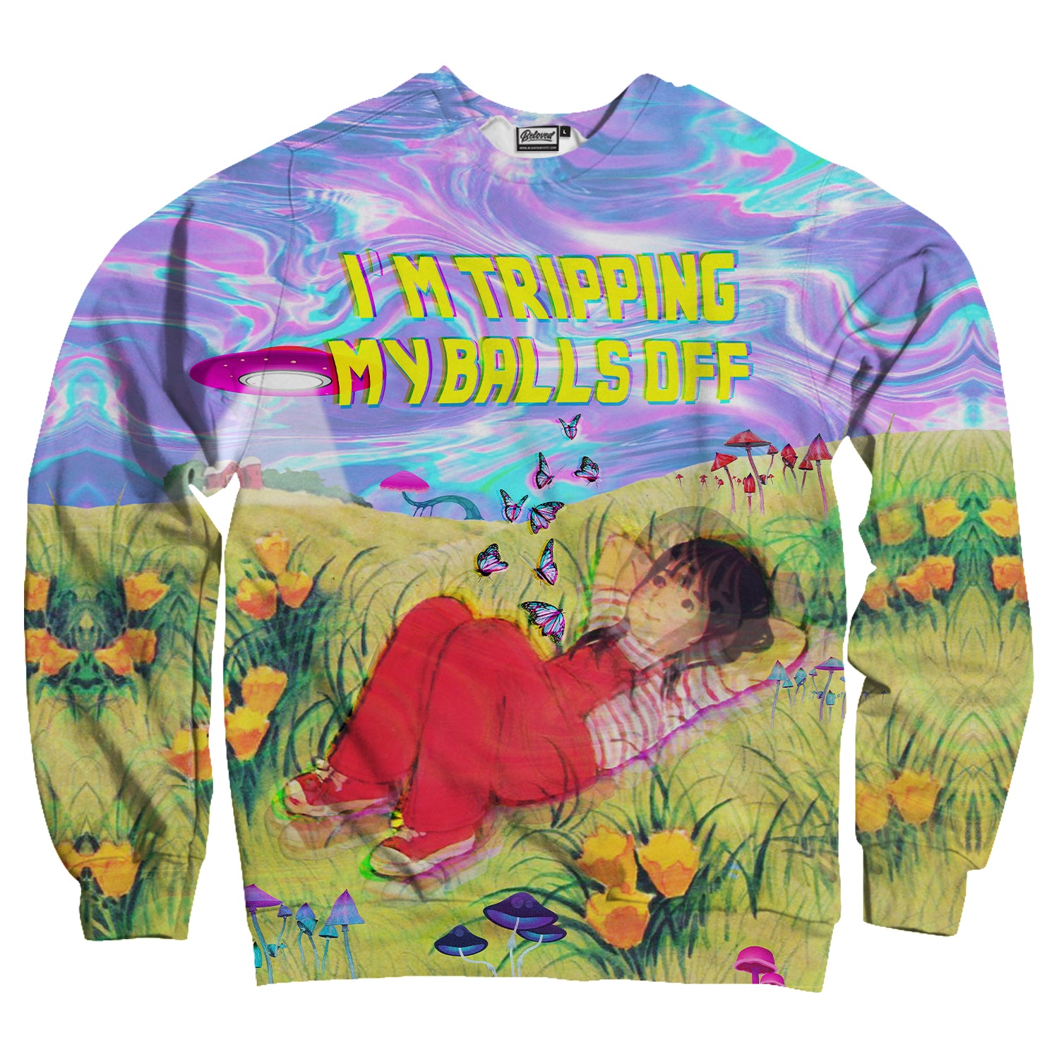 3D Geometric Pattern Printed Casual Oversize Round Neck Sweater Picture Color 4Xl - Shop at LoveMi