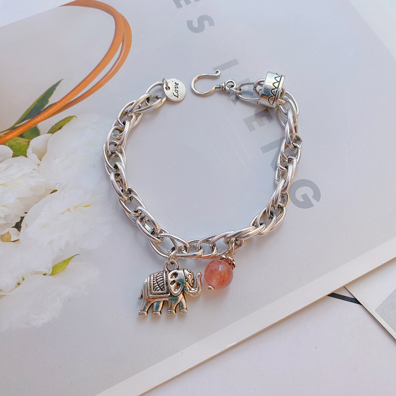 Trendy Elephant Copper Bracelet Retro Handmade Niche Design Simple Temperament Wild Jewelry