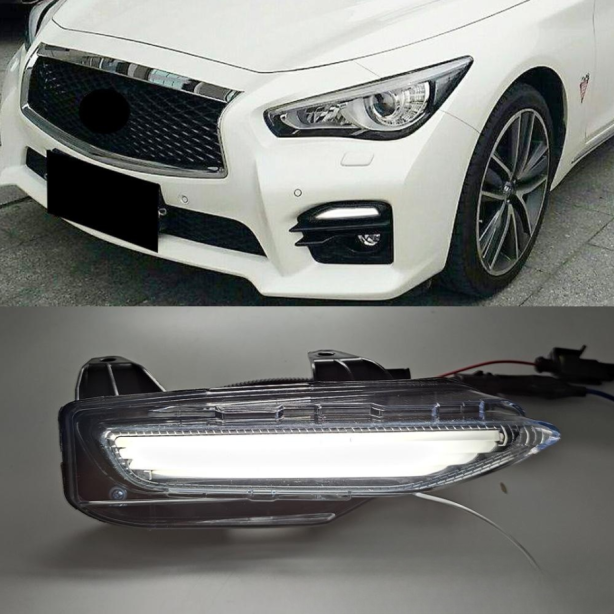 Infiniti Q50/Q50L/Q70-ի առջևի բամպերի LED շրջադարձային ազդանշանային, մառախուղի և ցերեկային լույս