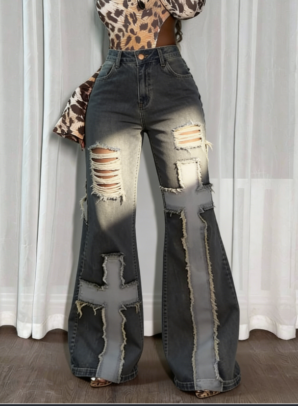 American Retro Spicy Girl Wide-leg
