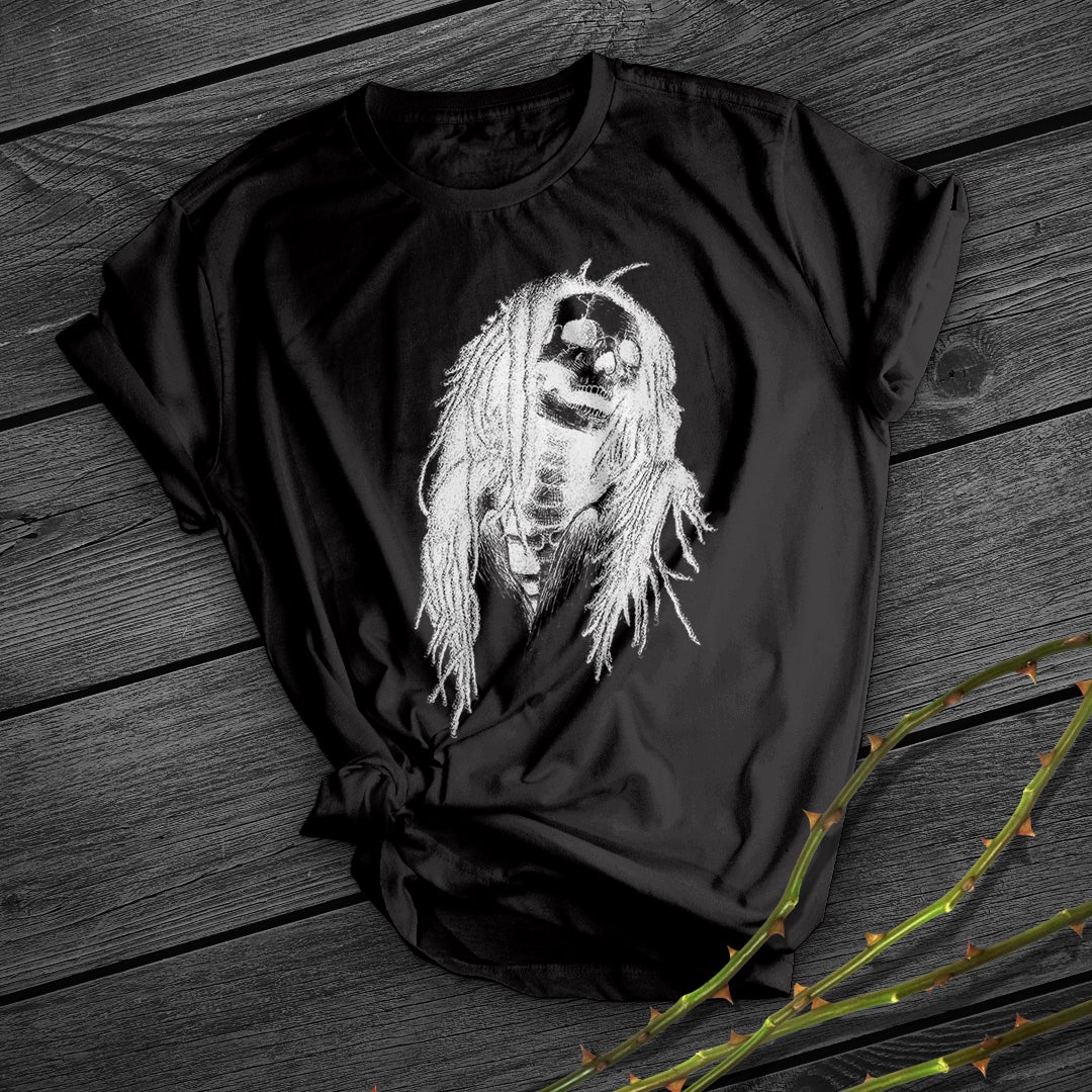 Skull Print Short sleeved Fabrics Black - Shop at LoveMi