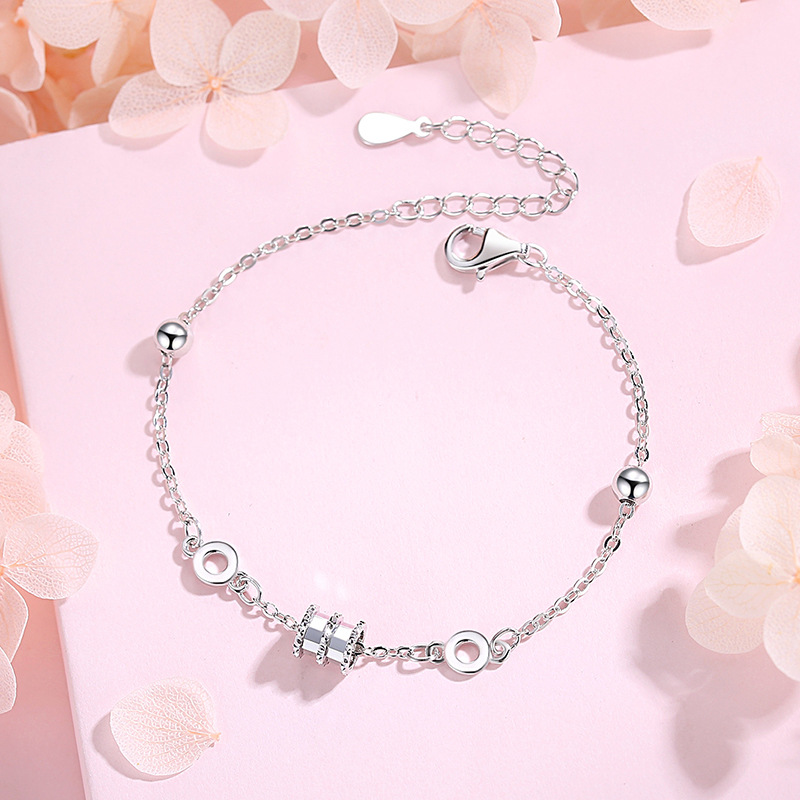 925 Sterling Silver Small Pretty Waist Bracelet Women Korean Version
