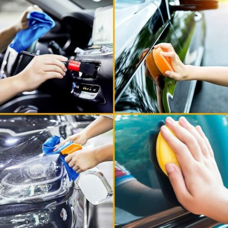 26PCS Car Cleaning Kit Auto Interior Exterior Detailing