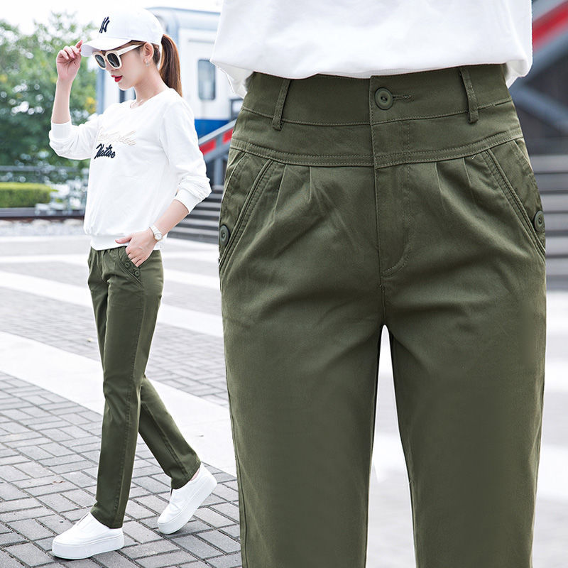 Title 5, Casual Pants Elastic Feet Loose High Waist