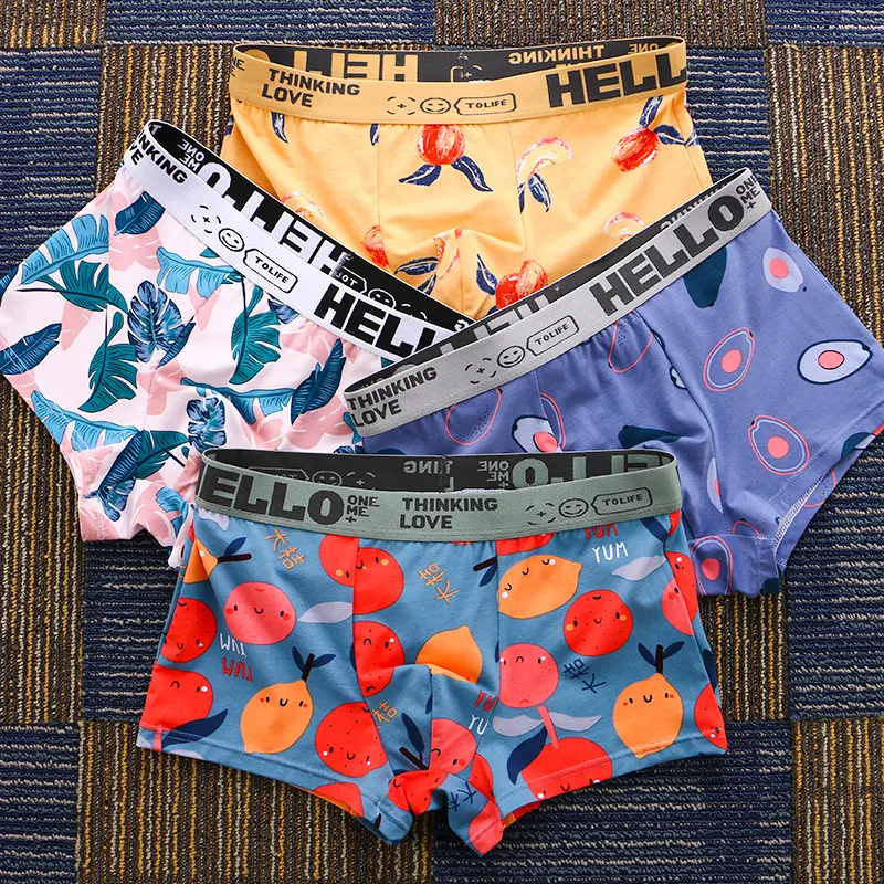 Cotton Boxers Loose and Comfortable Underpants for Boys Young