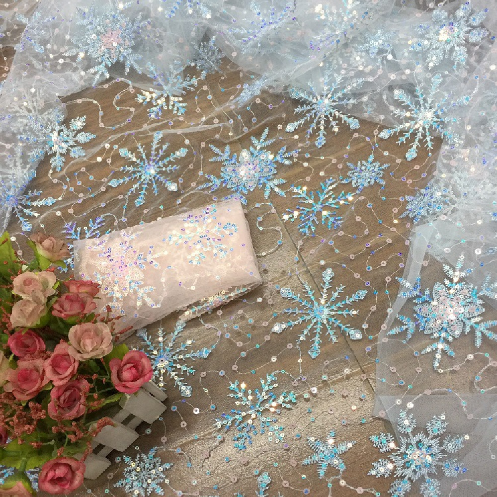 Children's Mesh Embroidered Sequin Fabric — image 1