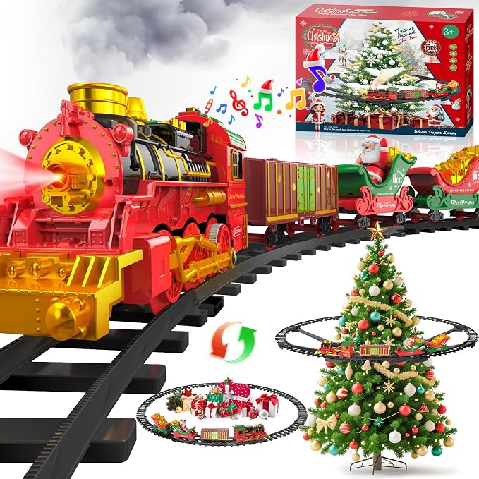 Christmas Train Set With Lights