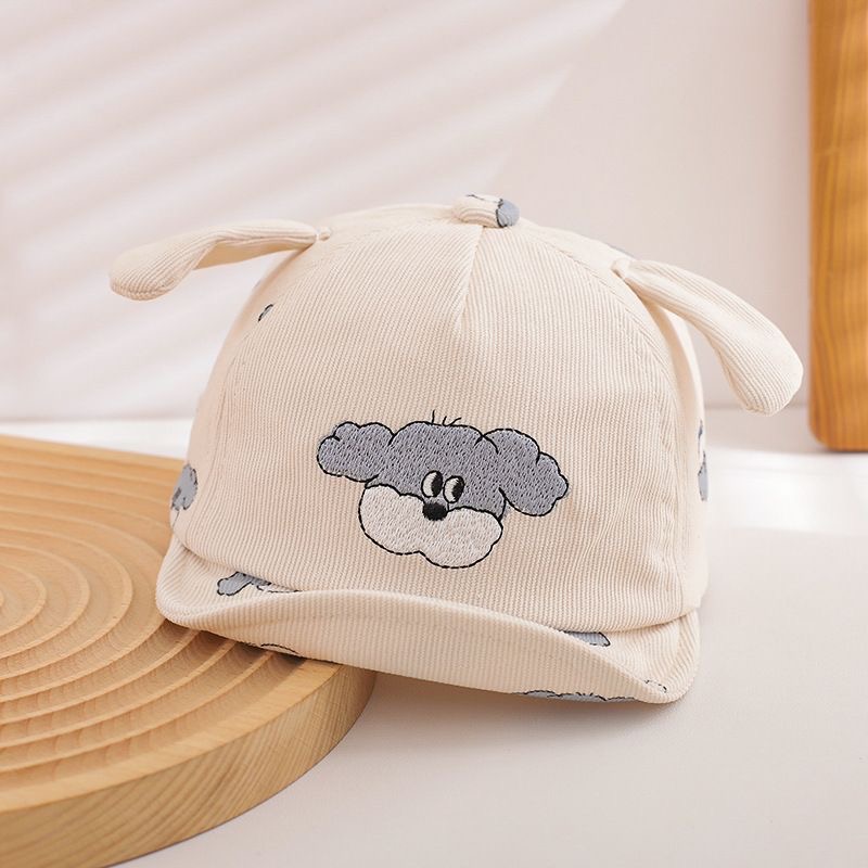 Three-dimensional Long-eared Puppy Baby Soft Brimmed Baseball Cap Cartoon Puppy Embroidery Sun Hat Versatile Children's Hat 4