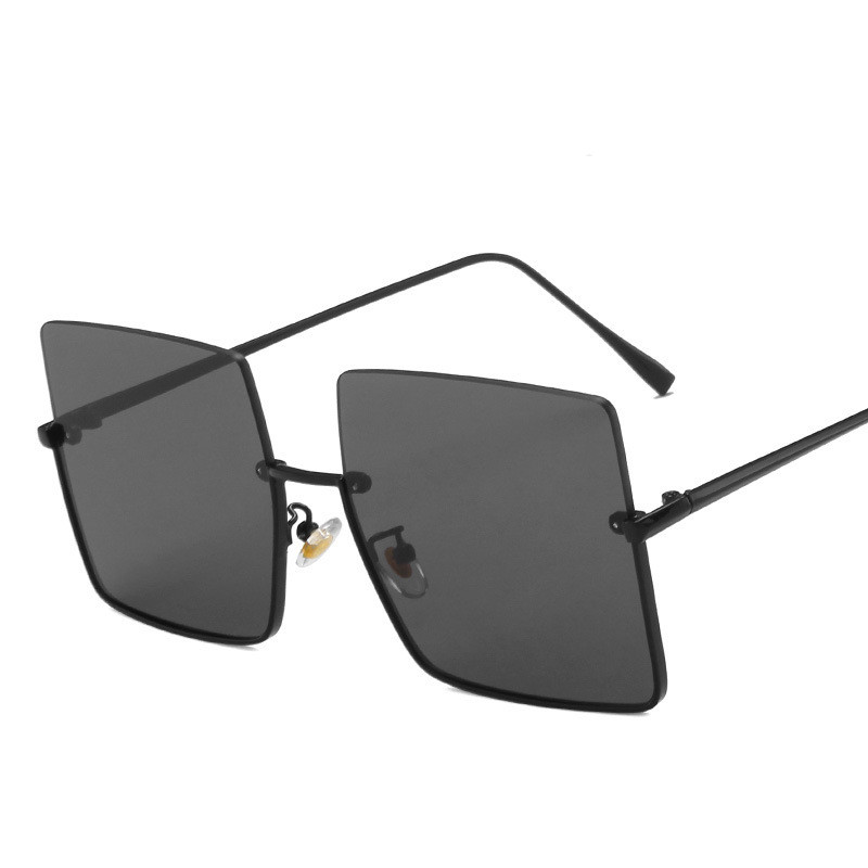 Title 9, Half-Frame Metal Trimmed Square Sunglasses