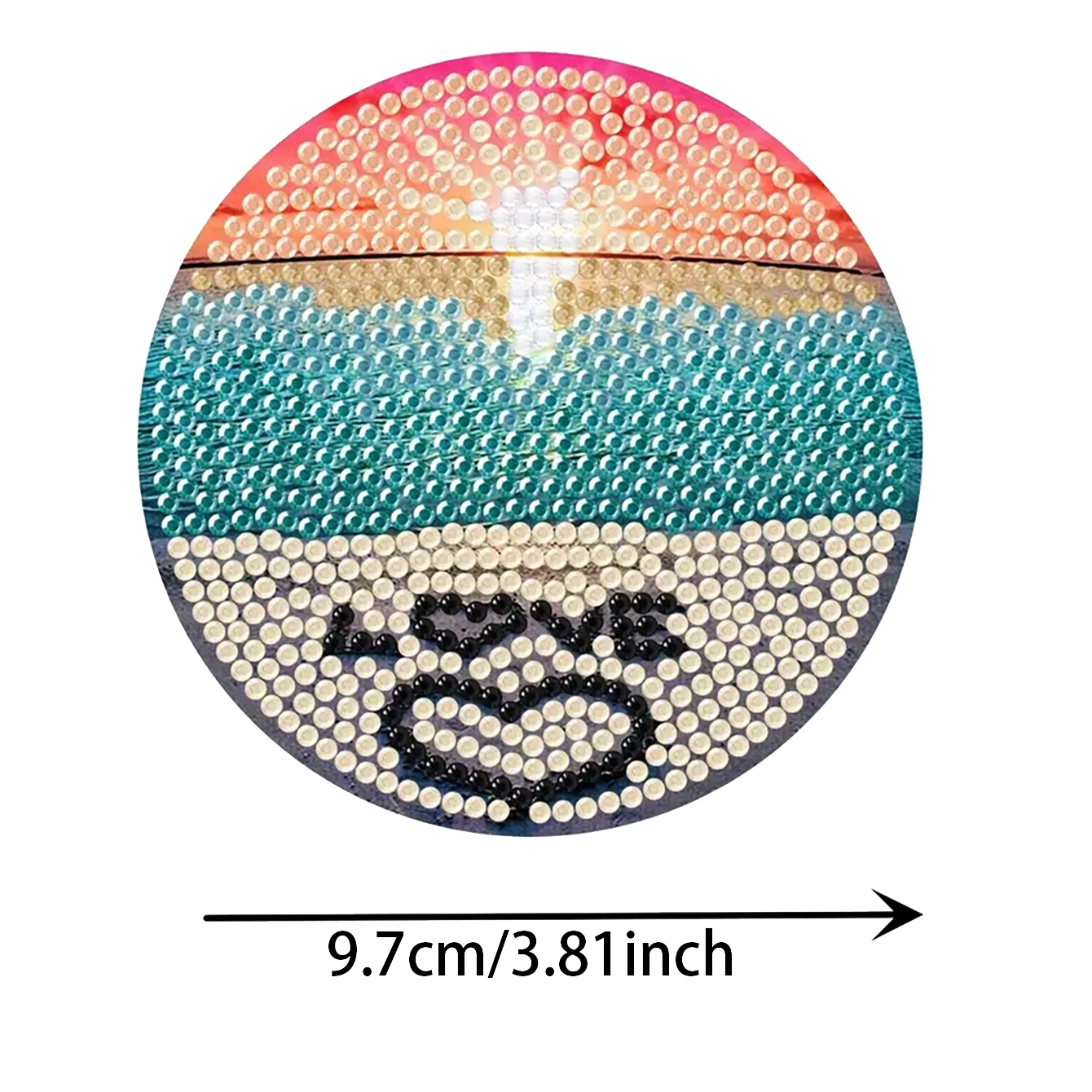 Diamond Art Drawing Coaster With Bracket, DIY Landscape Pattern Diamond Art Coaster, Suitable For Adults And Beginners Diamond Drawing Kit, Diamond Kit Craft Supplies, Exquisite Gifts For Fri