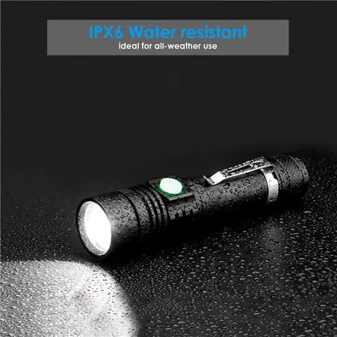 Telescopic Zoom USB Rechargeable T6 Strong Flashlight LED Outdoor
