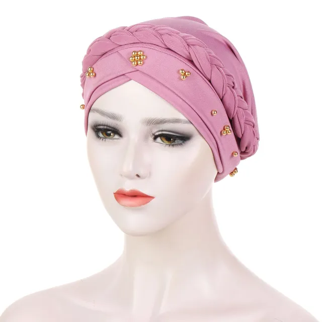 Women's Fashion Tie Dye Brushed Milk Silk Bandana Hat Pink - Shop at LoveMi