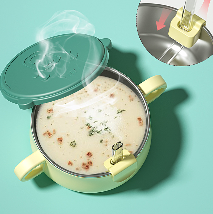 401d6ac4 eb1f 4103 9135 43d98b9fb50d - Stainless Steel Cartoon Baby Side Food Bowl Double Ear Soup