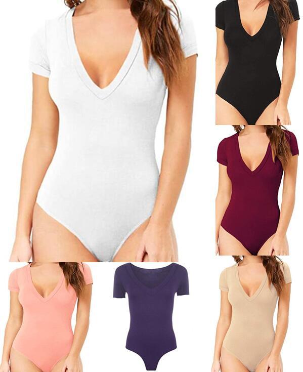 Casual Women's Short-sleeved Jumpsuit Bodysuit - Image 3