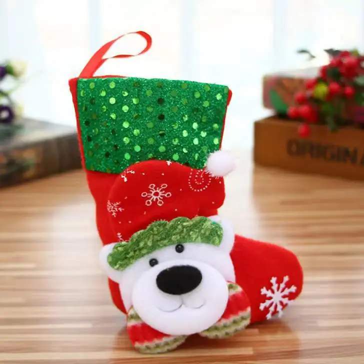 Christmas Decorations Christmas Stocking Pendant Christmas Stocking Gift Bag Hanging Piece – image 10
