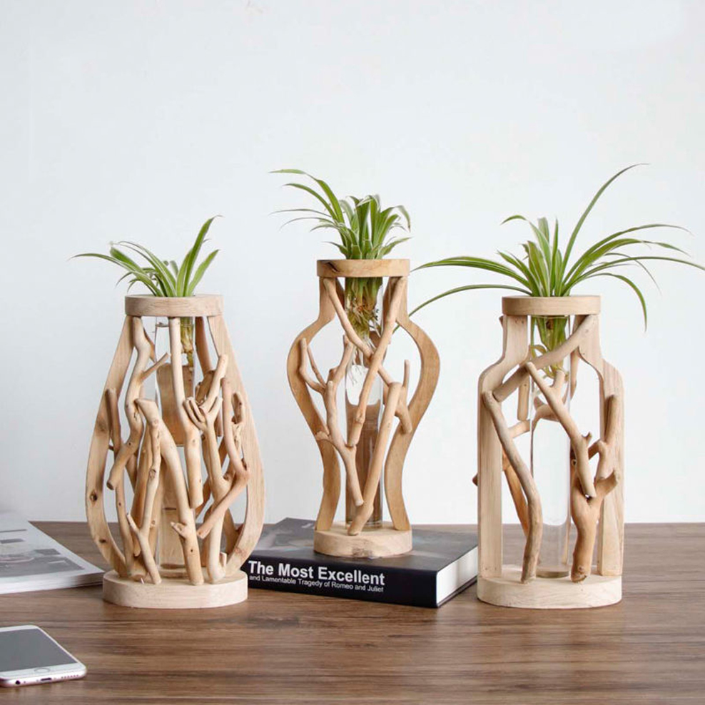 Vase En Bois Créatif Atira - Bois Royal Vase en bois massif Vase En Bois Créatif Atira