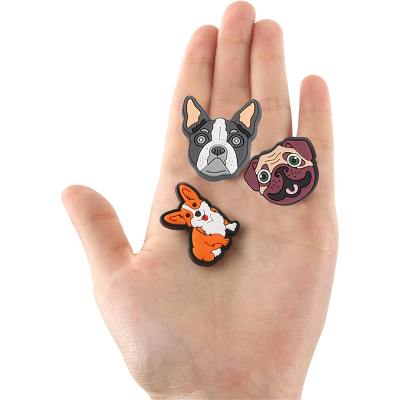 25pcs New Cartoon Animal Dog Series Hole Shoes, Flower Shoes, Buckle Accessories, Cute Garden Shoes Decoration