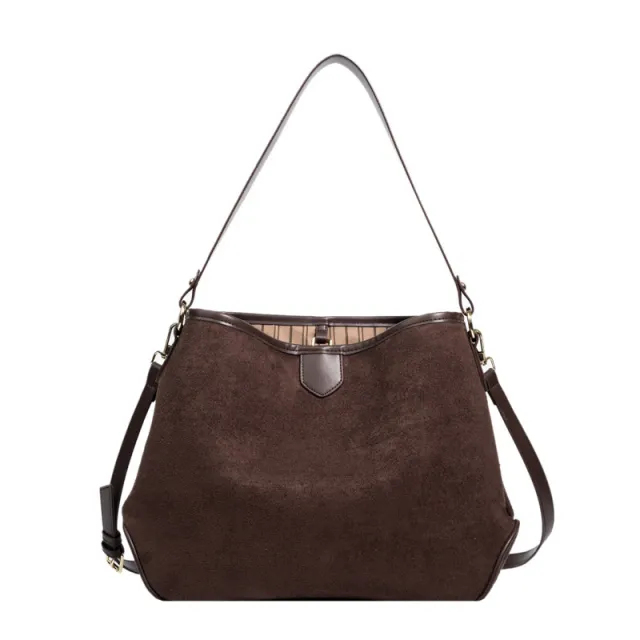 Vintage Retro Matte Soft Leather Tote Shoulder Bag Coffee - Shop at LoveMi