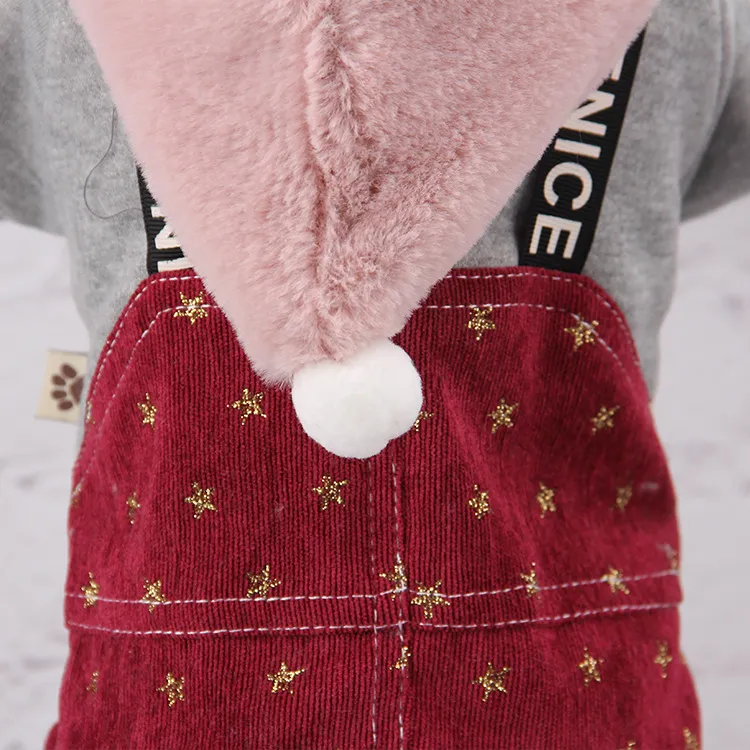 Fashion Pet Dog Clothes Hooded Sweatshirt - Wine Red