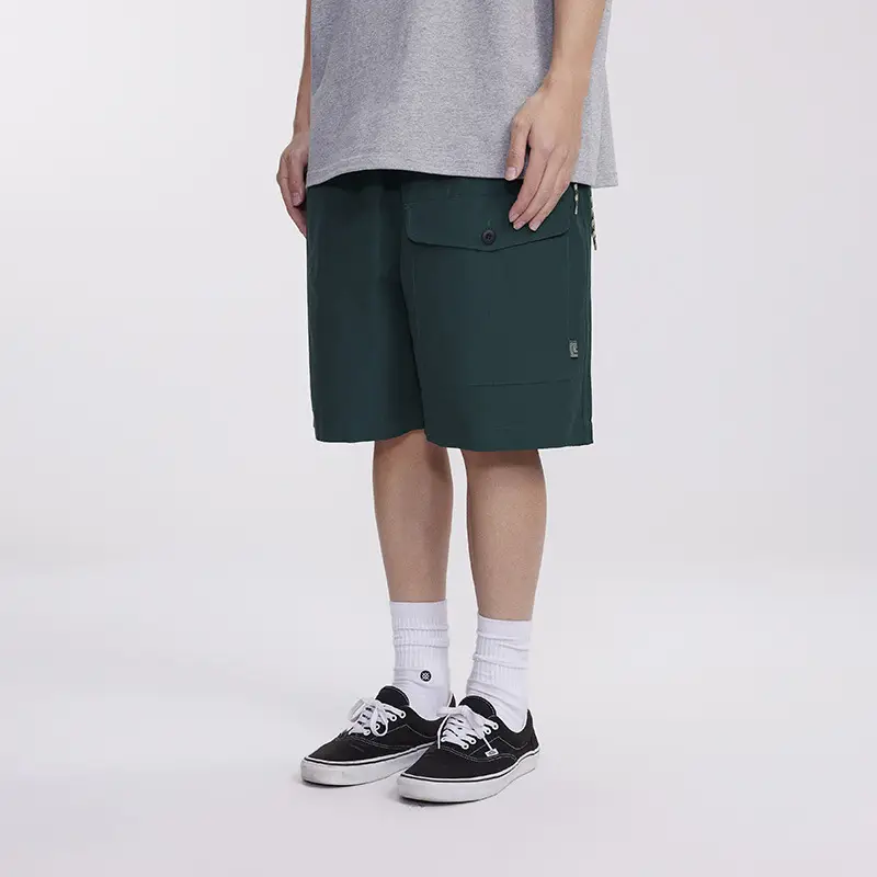 Men's Pocket Patch Side Waist Strap Shorts