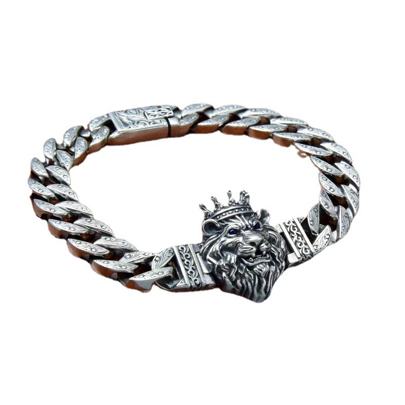 Fashion Lion King Cuban Bracelet Male