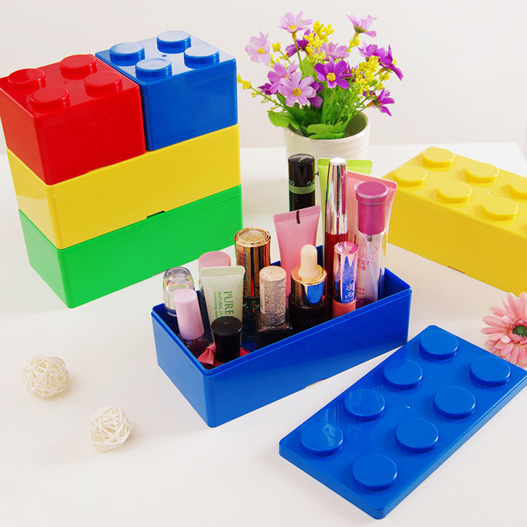 Stackable Storage Box With Building Blocks