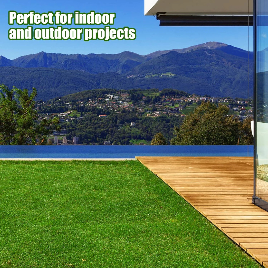12M Artificial Grass Garden Turf Offcut Roll End Realistic Lawn Fake Carpet Mat — image 2