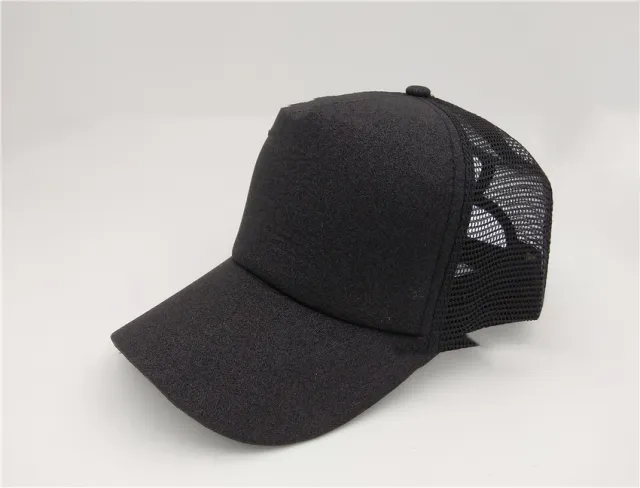 Sequin Fluorescent Baseball Cap Back Opening Ponytail Glitter Net Black - Shop at LoveMi
