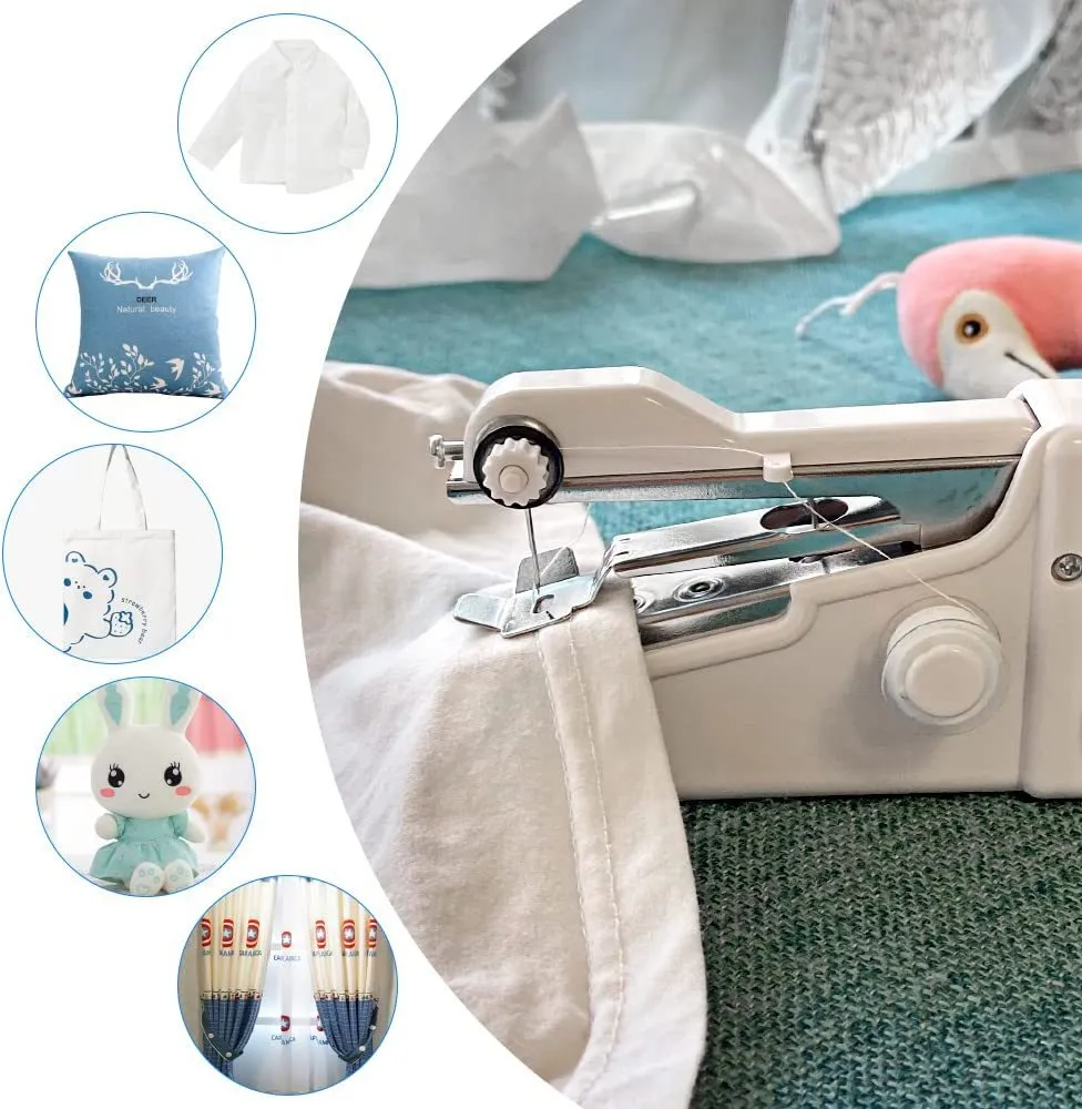 Handheld Electric Sewing Machine Set Black – image 6