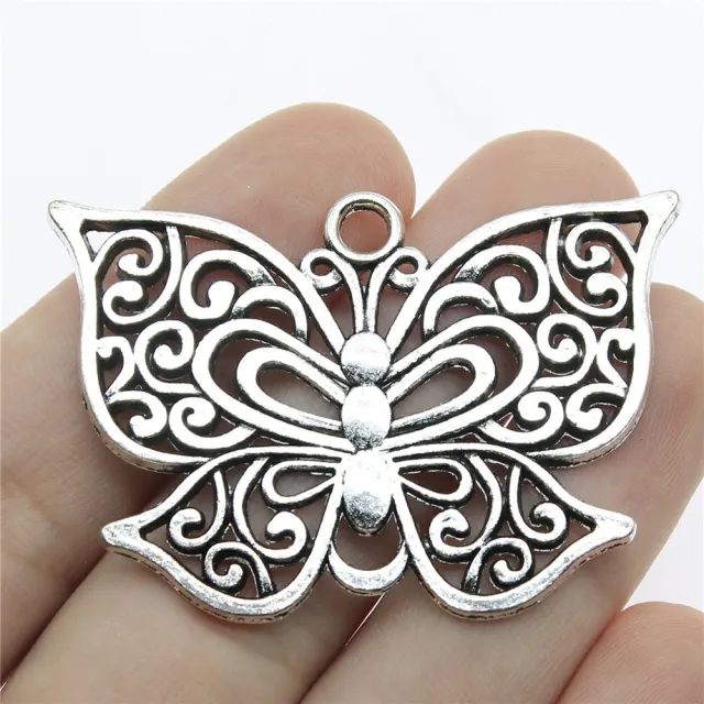 DIY Jewelry Accessories Retro Alloy Butterfly Pendant Pendant Silver - Shop at LoveMi