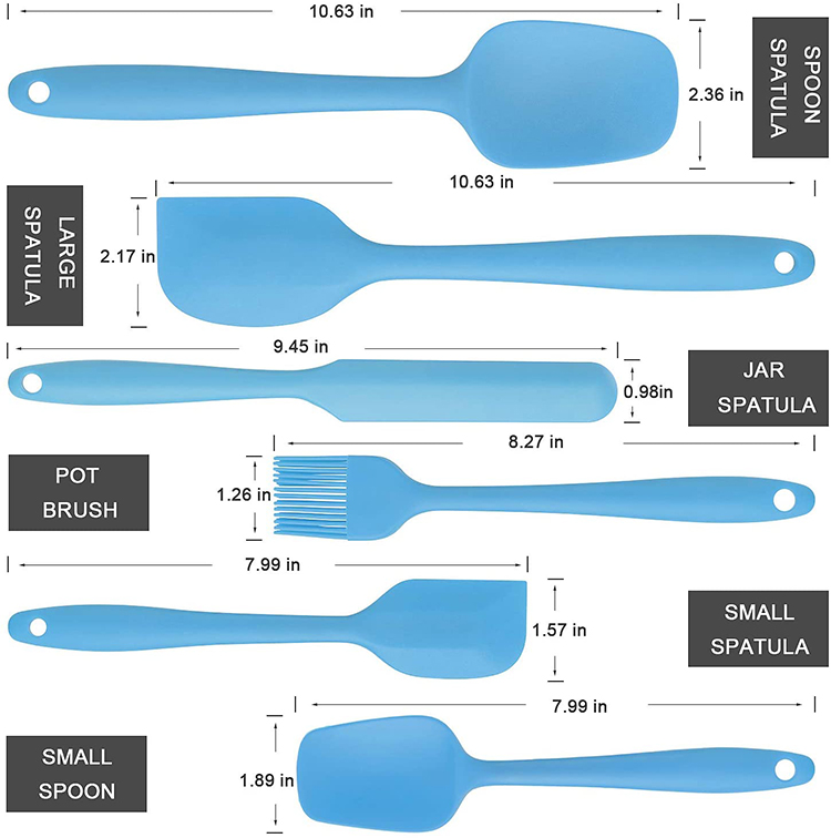 Title 2, 6-piece brush spatula