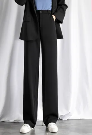 Wide Leg Pants Women's Spring And Autumn High Waist Loose Large Size - Shop at LoveMi